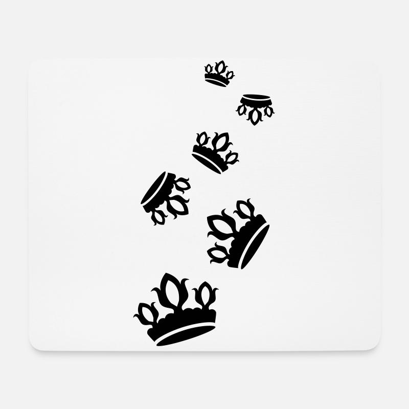 Krone Silhouette - Mousepad (Querformat) - Weiß