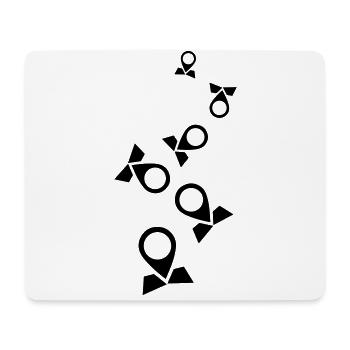 Icône de carte du monde - Tapis de souris (format paysage) - blanc - Devant
