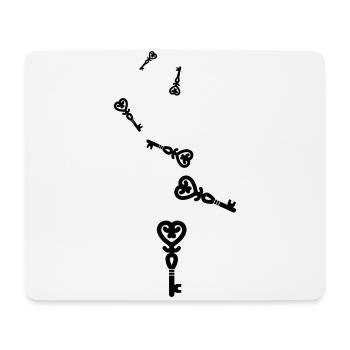 Mariage clé du cœur - Tapis de souris (format paysage) - blanc - Devant