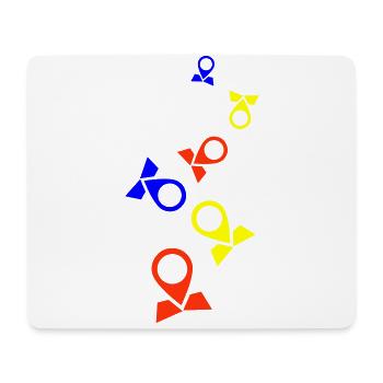 Icône de carte du monde - Tapis de souris (format paysage) - blanc - Devant