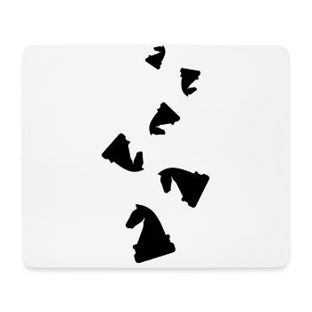 Pferd Schachfigur - Mousepad (Querformat) - Weiß - Vorne
