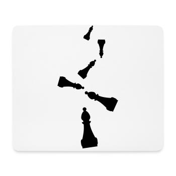 Symbole de la pièce d’échecs - Tapis de souris (format paysage) - blanc - Devant