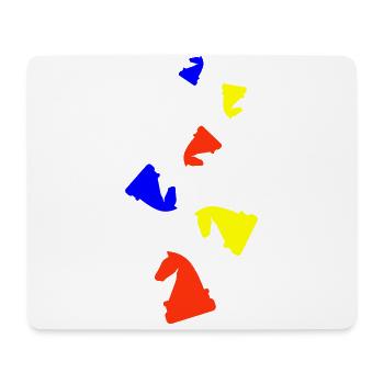Pferd Schachfigur - Mousepad (Querformat) - Weiß - Vorne