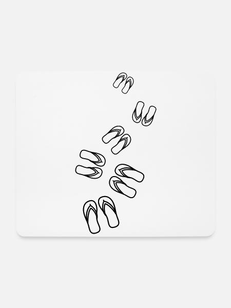 Badelatschen icon - Mousepad (Querformat) - Weiß