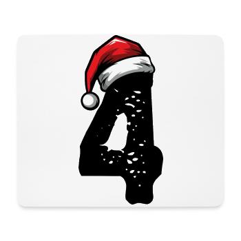 4 Numéro de Noël - Tapis de souris (format paysage) - blanc - Devant