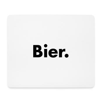 Bier. - Mousepad (Querformat) - Weiß - Vorne