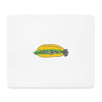 Fischbrötchen ohne Spruch - Mousepad (Querformat) - Weiß - Vorne