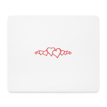 Heart | Heart row - Mouse Pad (horizontal) - white - Front