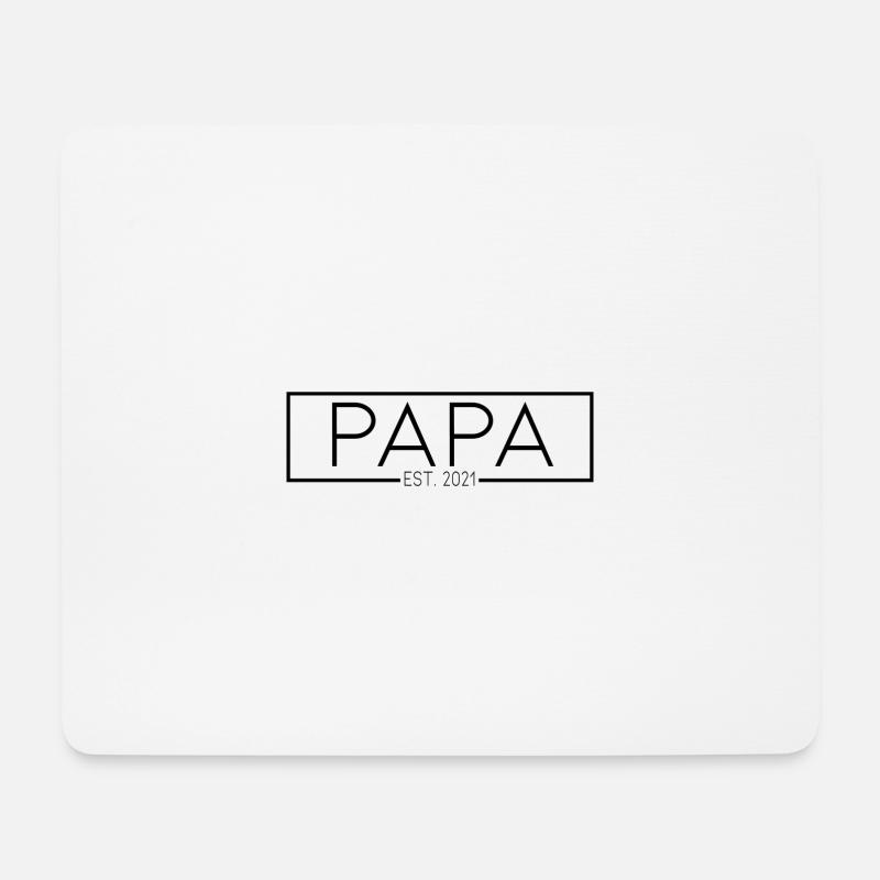 Papa est 2021 - Mousepad (Querformat) - Weiß