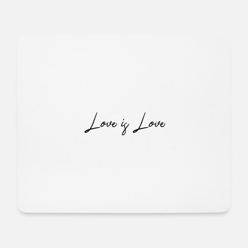 Love is love Liebe ist Liebe Toleranz Respekt CSD - Mousepad (Querformat) - Weiß