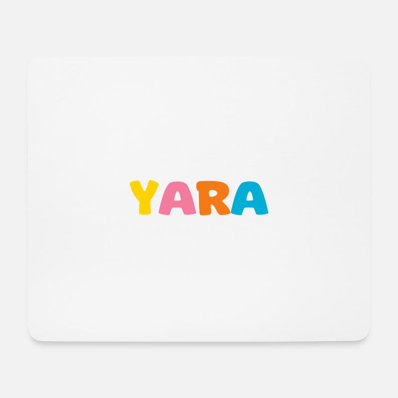 Name - Yara - Mousepad (Querformat) - Weiß
