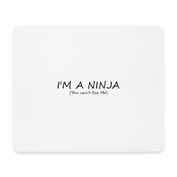 I'm a ninja (you can't see me) - Tapis de souris (format paysage) - blanc - Devant