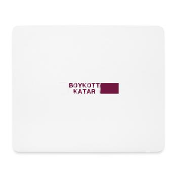 Boycott Qatar,Qatar,Drapeau, Coupe du Monde,Ecrire - Tapis de souris (format paysage) - blanc - Devant