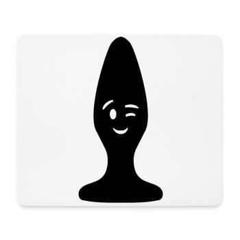 Plug Anal Butt Sexspielzeug Liebe - Mousepad (Querformat) - Weiß - Vorne