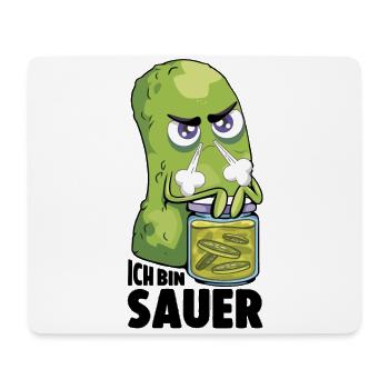 Ich bin sauer Gurke frustriert Statement - Mousepad (Querformat) - Weiß - Vorne