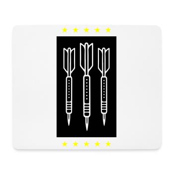 Darts Team Dartpfeile Symbol - Mousepad (Querformat) - Weiß - Vorne