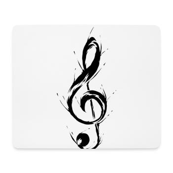 Violinschlüssel Musik - Mousepad (Querformat) - Weiß - Vorne