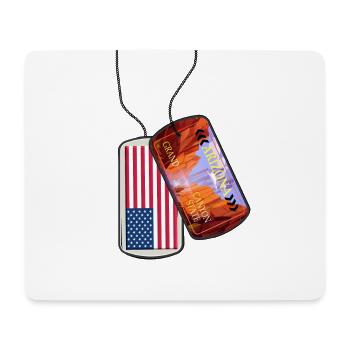 Dog tag ARIZONA Grand Canyon USA - Mouse Pad (horizontal) - white - Front