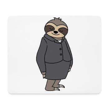 Faultier Frau Büro Chefin Kollegin Arbeitskollegin - Mousepad (Querformat) - Weiß - Vorne