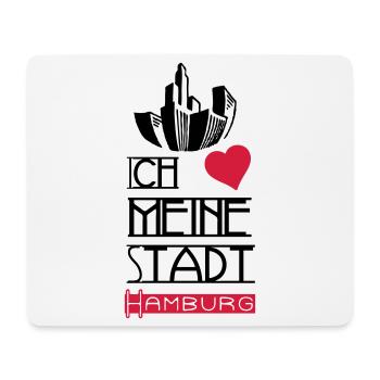 Stadt Liebe Hamburg Deutschland Spruch Geschenk - Mousepad (Querformat) - Weiß - Vorne