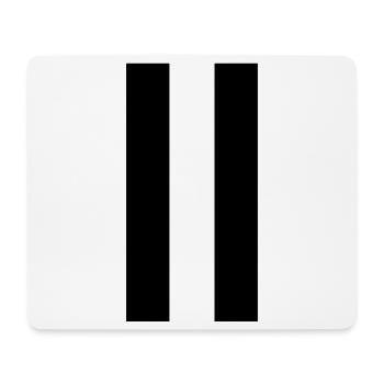 Pause symbole signe cadeau - Tapis de souris (format paysage) - blanc - Devant