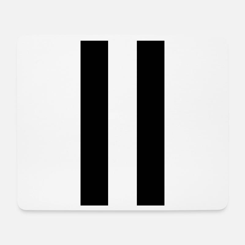 Pause Symbol Zeichen Geschenk - Mousepad (Querformat) - Weiß