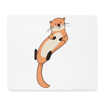 Otter - Mousepad (Querformat) - Weiß - Vorne