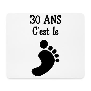 30 ans c'est le pied ! - Tapis de souris (format paysage) - blanc - Devant