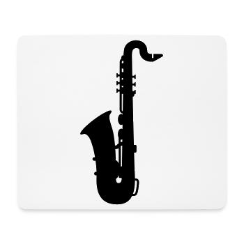 saxophone - Tapis de souris (format paysage) - blanc - Devant