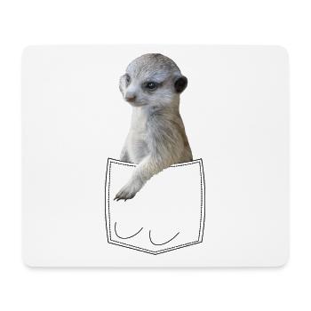Meerkat meerkat in chest pocket shirt pocket - Mouse Pad (horizontal) - white - Front