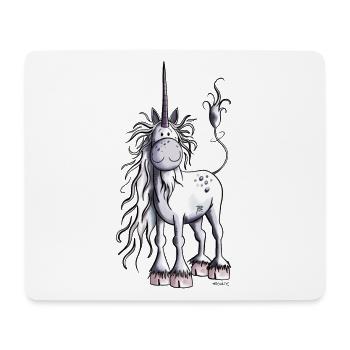 Es ist Einhorn Zeit - Mousepad (Querformat) - Weiß - Vorne