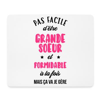 Soeur Soeurette Frère Naissance Bébé Sœur - Tapis de souris (format paysage) - blanc - Devant