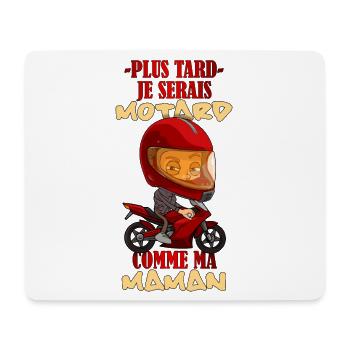 Futur motard maman - Tapis de souris (format paysage) - blanc - Devant