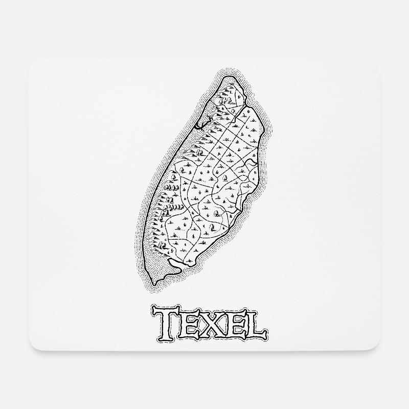 Texel | Antike Landkarte | Schatzkarte - Mousepad (Querformat) - Weiß