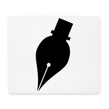 Writing pen or ink pen logo for writer - Mouse Pad (horizontal) - white - Front