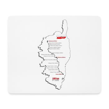 Carte GR20 blanche - Tapis de souris (format paysage) - blanc - Devant