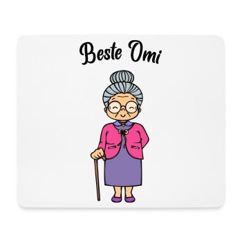 Brille Beste Omi Großmutter Oma Sehschwäche Spruch - Mousepad (Querformat) - Weiß - Vorne