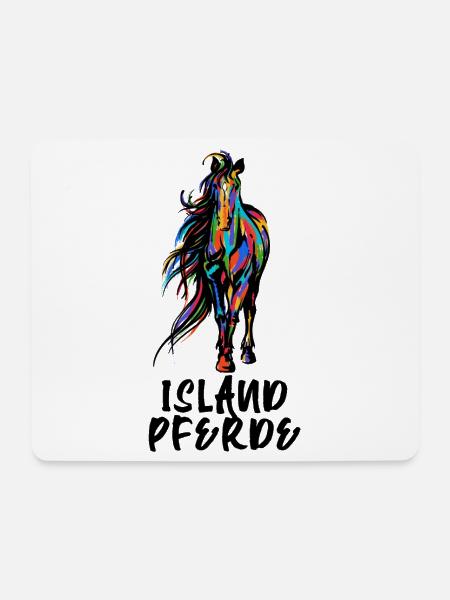Cool Isländer Pferde Statement Islandpferde - Mousepad (Querformat) - Weiß