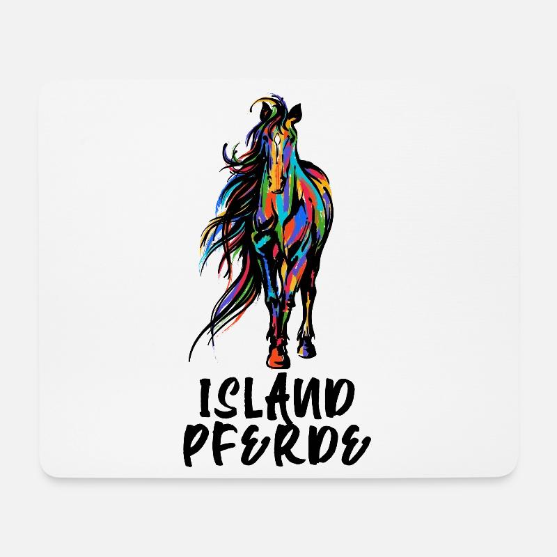 Cool Isländer Pferde Statement Islandpferde - Mousepad (Querformat) - Weiß