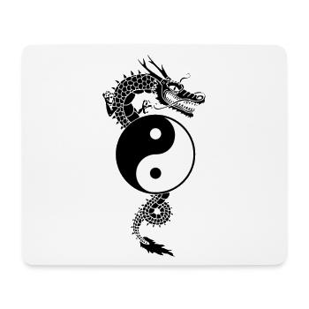 Drache Yin Yang - Mousepad (Querformat) - Weiß - Vorne