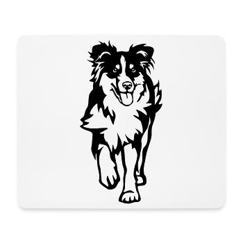 Berger australien - Tapis de souris (format paysage) - blanc - Devant