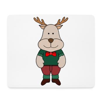 Un cerf mignon - Tapis de souris (format paysage) - blanc - Devant