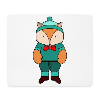Cute green fox - Mouse Pad (horizontal) - white - Front