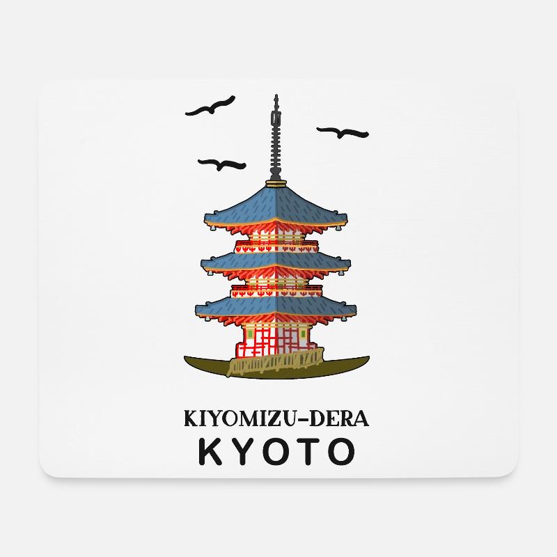 Kyoto in Japan Buddhistischer Tempel Kiyomizu-Dera - Mousepad (Querformat) - Weiß