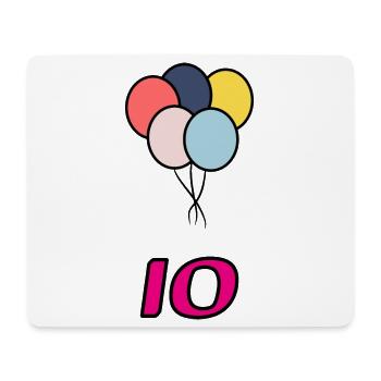 10. 10 JAHRE. 10-JÄHRIGES JUBILÄUM. 10-JÄHRIGES JUBILÄUM. - Mousepad (Querformat) - Weiß - Vorne
