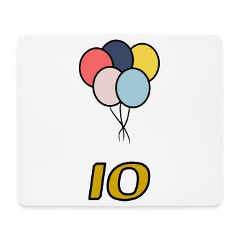 10. 10 YEARS. 10th ANNIVERSARY. 10 YEAR ANNIVERSARY. - Mouse Pad (horizontal) - white - Front