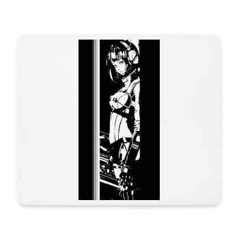 Cyberpunk Girl - Mouse Pad (horizontal) - white - Front