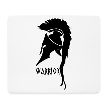 Antique Warrior Black Helmet - Mouse Pad (horizontal) - white - Front