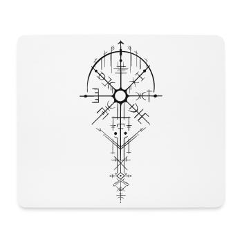 Nordic Rune Amulet Design - Mouse Pad (horizontal) - white - Front