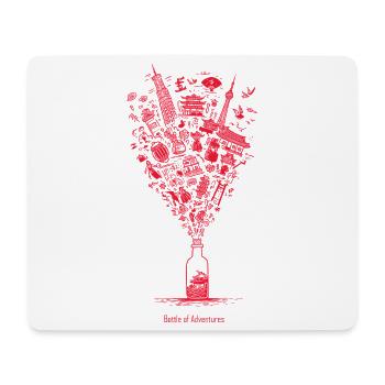 Bottle of Adventures - Mousepad (Querformat) - Weiß - Vorne